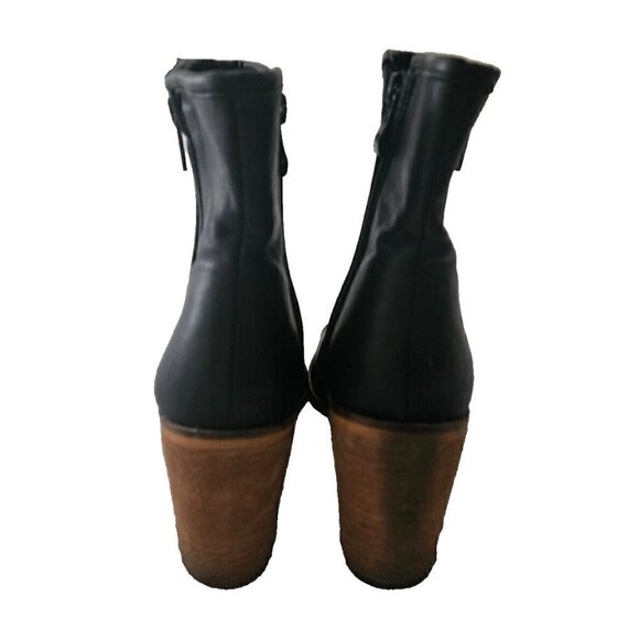 Rebels Open Toe Black Zip Booties Size Size 7.5 - Picture 4 of 6